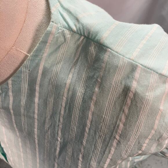 Vintage 80's Jessica Howard Striped Pastel Short sleeve Dress Womens 6 Smocked - Picture 6 of 16